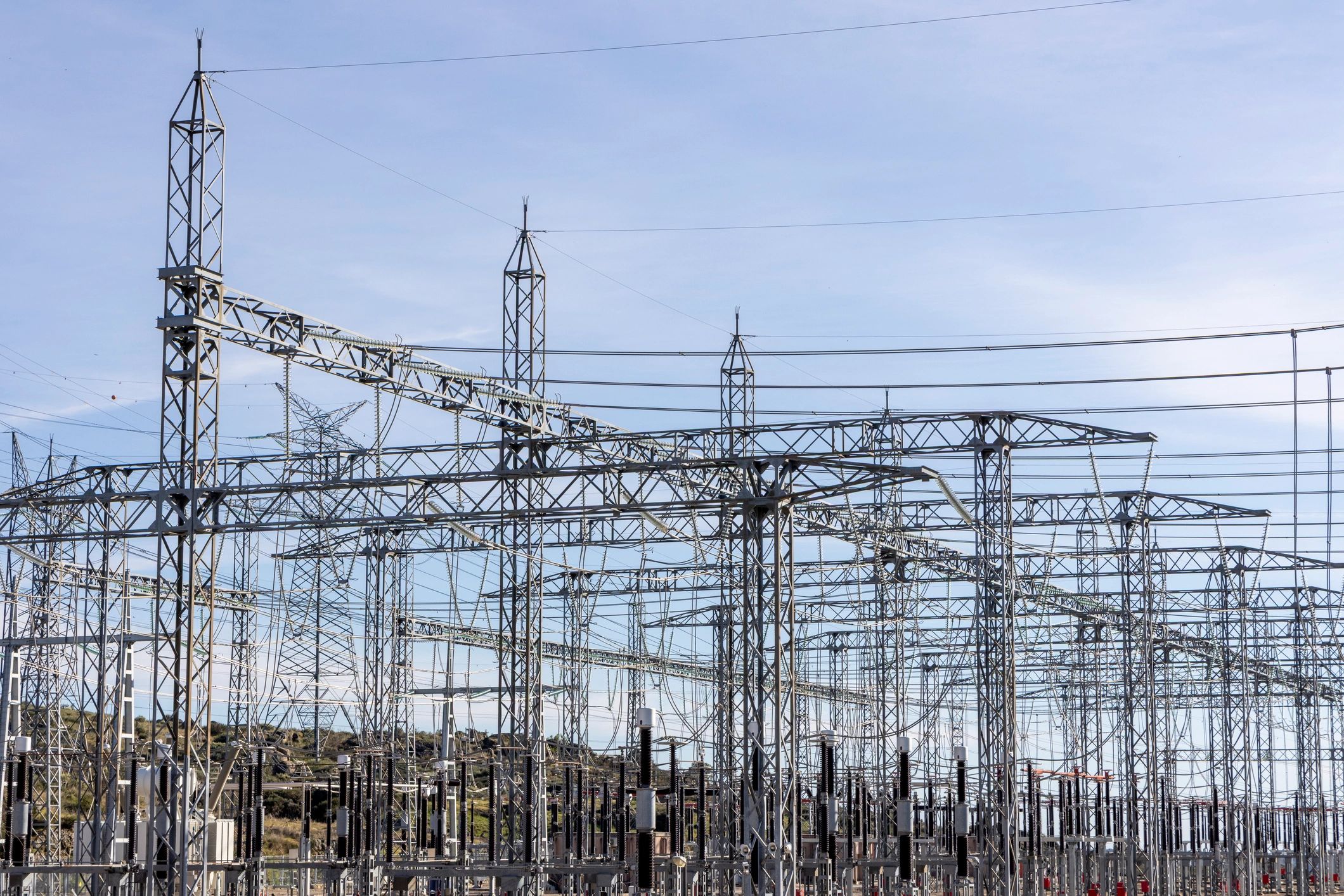 Electrical substation with utility power infrastructure